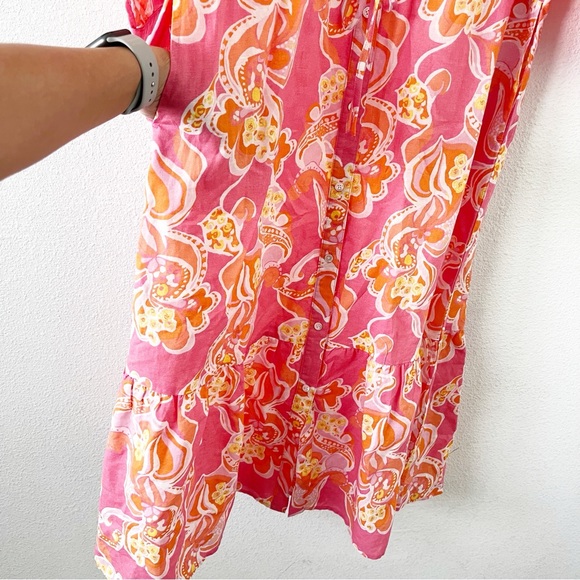 J. McLaughlin Foley Linen Dress in Trinidad Abstract - Picture 5 of 10